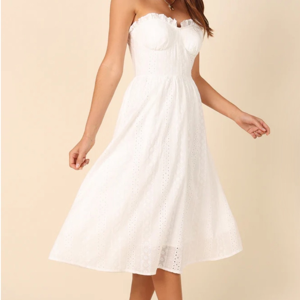 Petal and pup little midi white dress